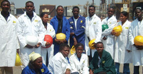 The group from Mufulira just prior to the refinery tour at Ndola
